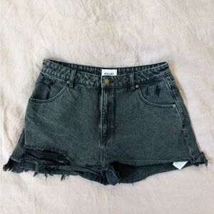 Rolla's Charcoal Distressed Jean Shorts